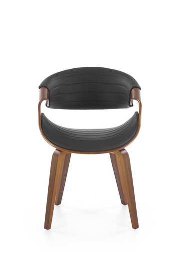 Krzesło K544 w kolorze czarnym z orzechowym wykończeniem 