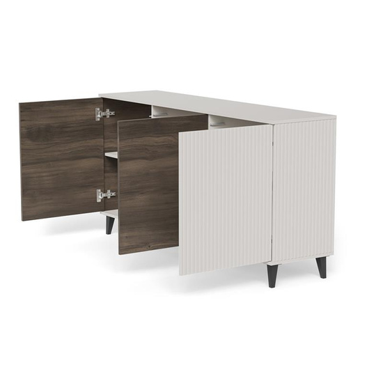 Komoda RANDOM 2 KM-1 w kolorach kaszmir, orzech i czarny