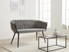 Nowoczesna sofa SPLIT black z metalowym stelażem