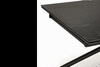 Zestaw loftowy do jadalni stół rozkładany VITORINO z 4 krzesłami K535 z obrotowym siedziskiem czarny marmur z czarnymi nogami