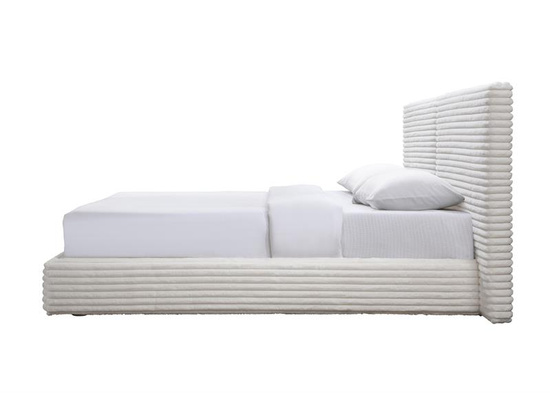Łóżko MADERA 160 w kremowej tkaninie 