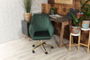 Fotel kubełkowy do biurka FABIO zielony/złoty