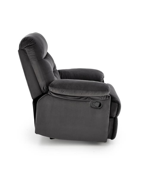 Fotel wypoczynkowy DRAGER w eleganckim czarnym kolorze