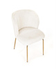 Krzesło K474 w kolorze kremowo-złotym boucle