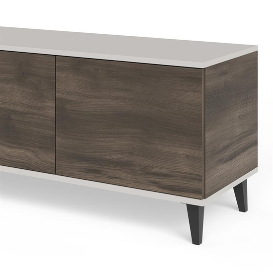 Stolik RTV RANDOM 2 RTV-3 o długości 200 cm w kolorze kaszmir / orzech / czarny