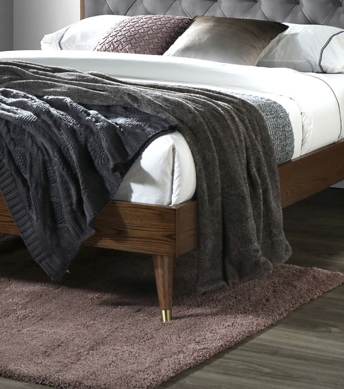 Designerskie łóżko CASSIDY 160 popiel/orzech