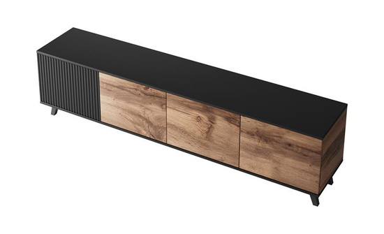 Stolik RTV RANDOM RTV-3 200 cm dąb wotan/czarny 