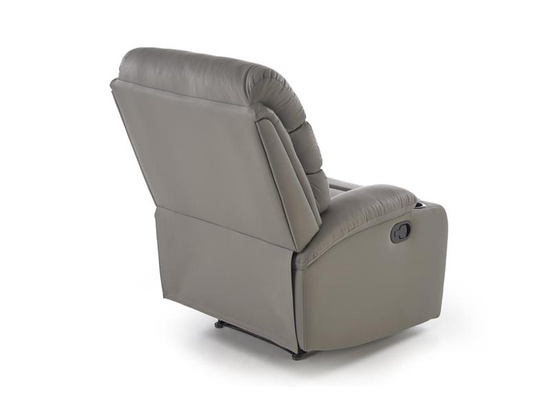 Rozkładany fotel wypoczynkowy PERUS w kolorze popielatym