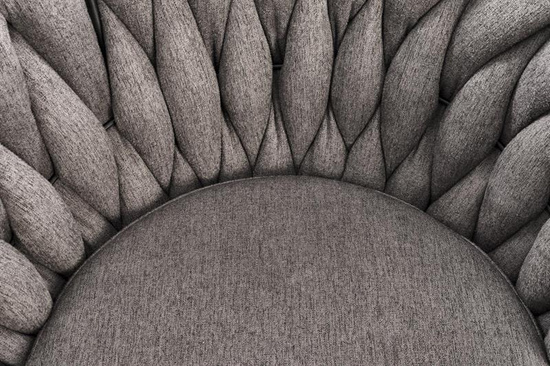 Nowoczesny hoker H125 w kolorze popielatym z czarnymi nogami