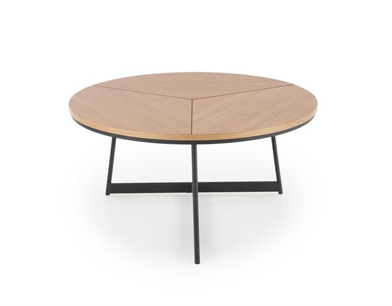 Nowoczesna ława KARIDA w kolorze dąb naturalny / czarny