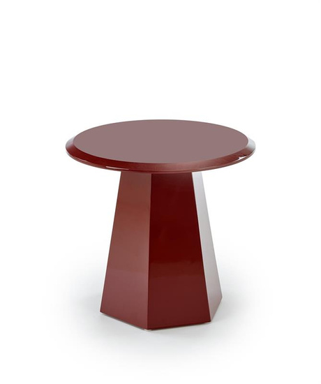 Nowoczesna ława LOCA w kolorze bordowym