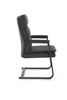 Krzesło konferencyjne na płozach ADRIANO SKID czarna ekoskóra
