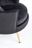 Elegancki i komfortowy fotel  czarny ALMOND