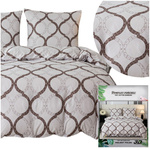 Pościel w eleganckie wzory 200 x 220 3cz Satynowa Maria 2793