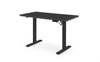 Biurko z regulacją wysokości B54 w czarnym kolorze na czarnym stelażu 120 cm