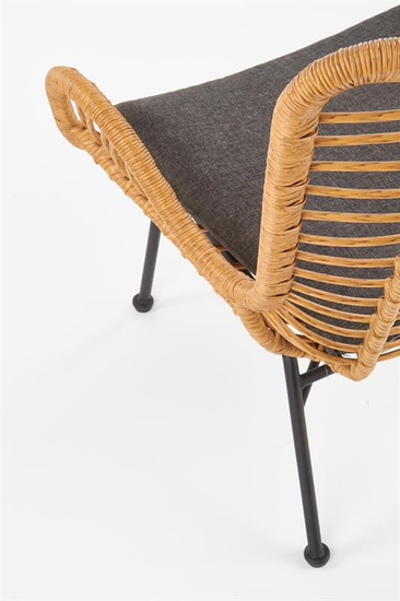 Stylowy fotel wypoczynkowy IKARO w kolorze naturalny/popielaty