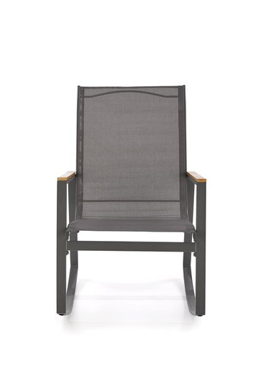 Nowoczesne krzesło ogrodowe ZLATAN w kolorze ciemny popiel / jasny popiel
