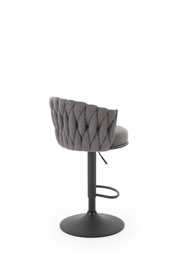 Nowoczesny hoker H125 w kolorze popielatym z czarnymi nogami