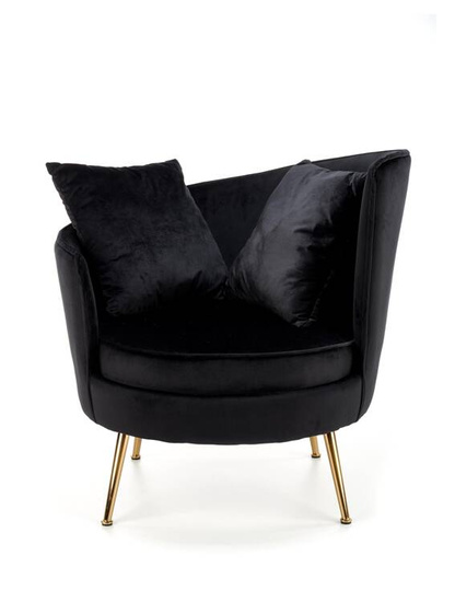 Elegancki i komfortowy fotel  czarny ALMOND