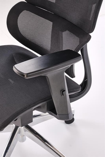 Fotel gabinetowy CASPER czarny ergonomiczny z regulacją i mechanizmem synchronicznym