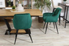 Krzesło fotelowe z podłokietnikami AURORA | zielony welur, styl loft