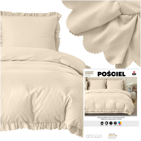 Pościel 160 x 200 3cz z Falbaną Luxury Jowita 04