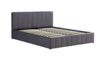 Łóżko z pojemnikiem na pościel tapicerowane BELLA 160 w szarym kolorze 160x200 cm