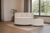 Nowoczesna okrągła sofa dwuosobowa LORIS z ergonomicznym oparciem