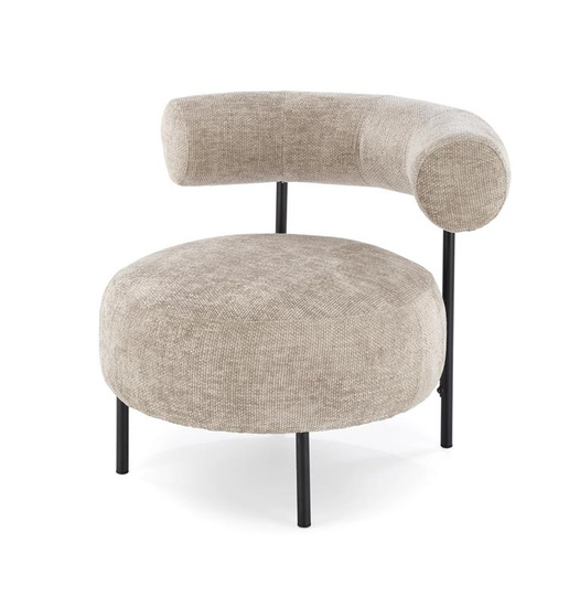 Elegancki fotel wypoczynkowy HAZARD w kolorze beżowym