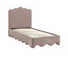 Łóżko tapicerowane ORSO 90 cm beżowe mat velvet MAVEL