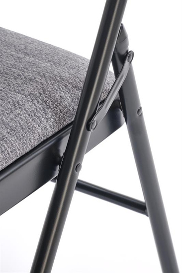Krzesło składane K566 w kolorze czarno-popielatym 