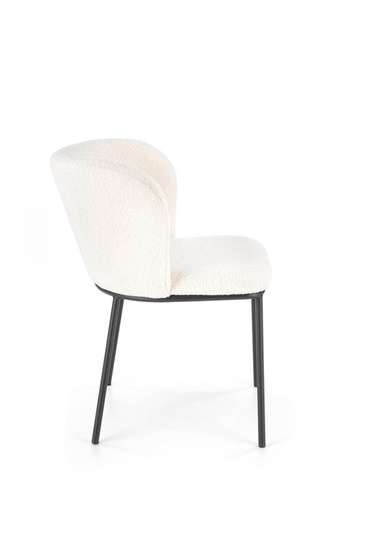 Krzesło w tkaninie boucle K518 w kolorze kremowym