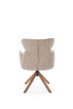 Krzesło z funkcją obracania K585 w kolorze ciemnego beżu i jasnego orzecha