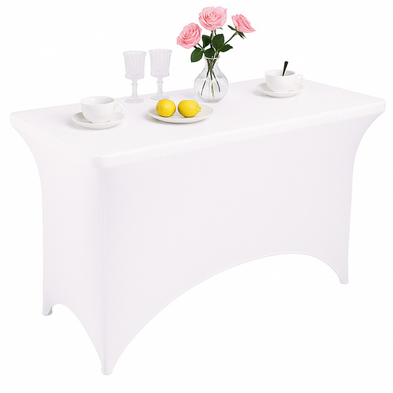 Pokrowiec 180 x 76 Na Stół Bankiet Catering Ben Biały