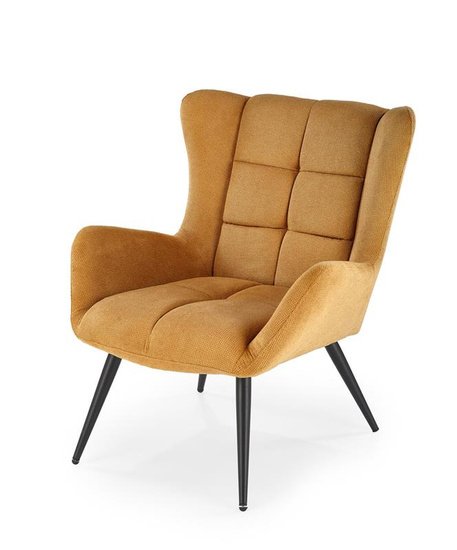 Fotel wypoczynkowy BYRON w kolorze musztardowym 