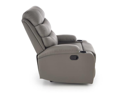 Rozkładany fotel wypoczynkowy PERUS w kolorze popielatym