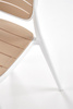Krzesło K529 w kolorze białym z naturalnym wykończeniem