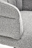 Krzesło obrotowe w tkaninie boucle K570 w popielatym kolorze