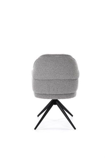 Krzesło obrotowe w tkaninie boucle K570 w popielatym kolorze