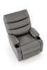 Rozkładany fotel wypoczynkowy PERUS w kolorze popielatym
