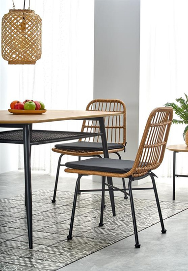 Stylowy stół JACKSON w kolorze dąb złoty/czarny