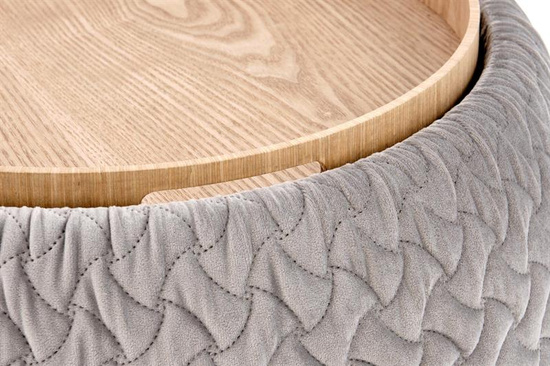 Pufa BONO w kolorze jasny popiel 