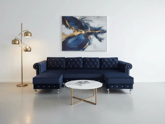 Nowoczesny narożnik tapicerowany NANCY U mały