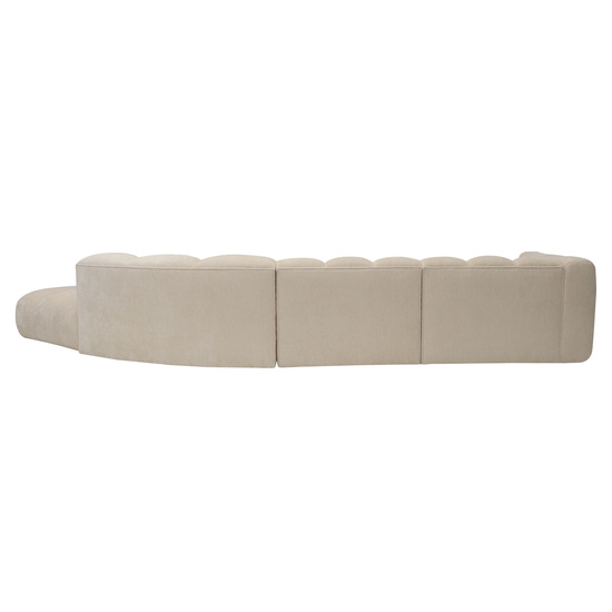Sofa modułowa z dostawną pufą SOMA F tapicerowana SL+S+R+P