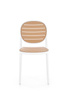 Krzesło K529 w kolorze białym z naturalnym wykończeniem