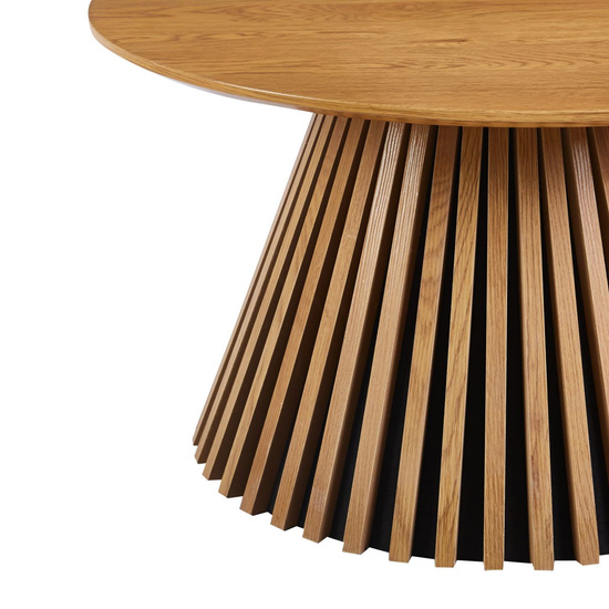 Elegancka ława okrągła 80 w kolorze dębu