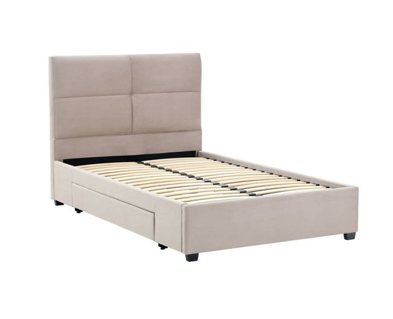 Łóżko tapicerowane VIVIO 120 w kolorze beżowm 120x200 cm