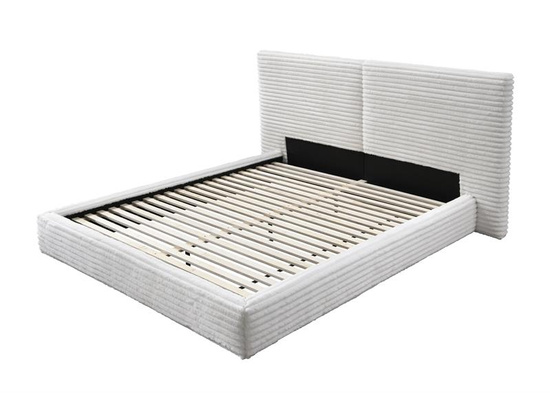 Łóżko MADERA 160 w kremowej tkaninie 