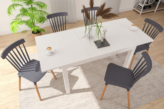 Stół rozkładany prostokątny SALVADOR biały