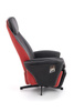 Fotel wypoczynkowy CAMARO w kolorze czarno-czerwonym